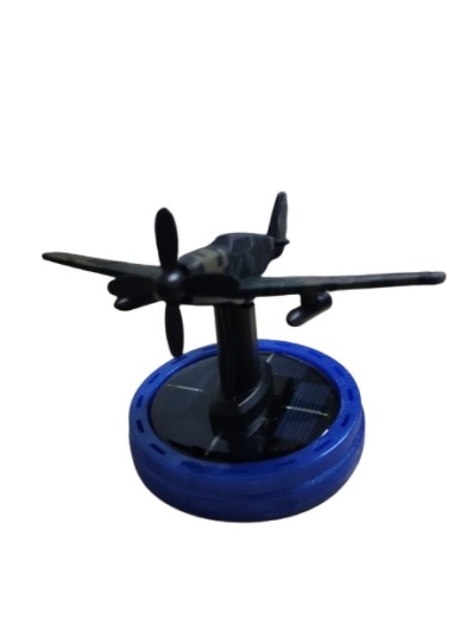 معطر جو للسيارة على شكل طائرة هليكوبتر تعمل بالطاقة الشمسية، عطر وديكور أنيق محمول للسيارة | ازرق - Image 4